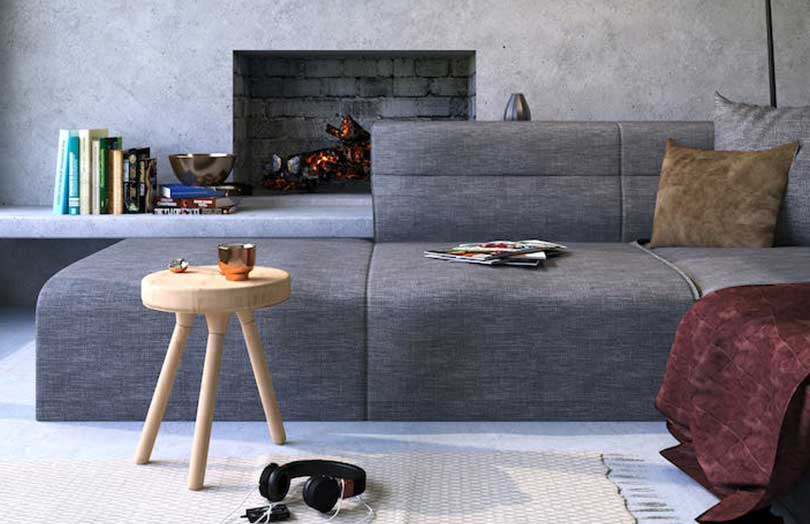 Canapé modulaire dans salon design
